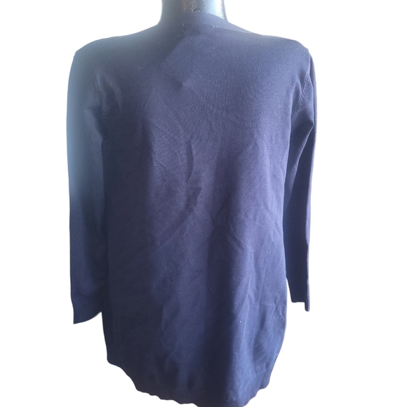 Esperanza Embroidered Navy Open Cardigan S - Picture 6 of 7